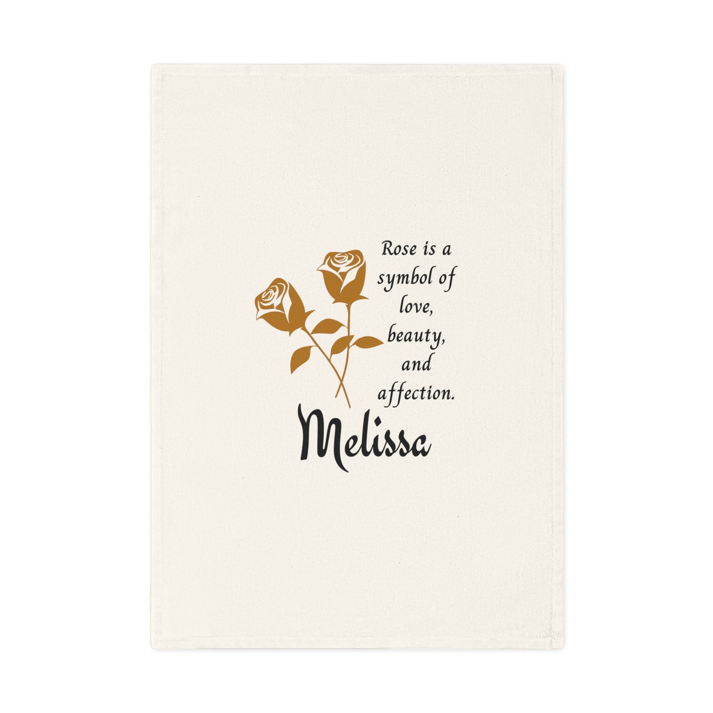 Personalized Rose Cotton Tea Towel - Ideal Gift for Kitchen Decor, Wedding, Housewarming, Birthday, Mother's Day, June Birthday Gift Idea