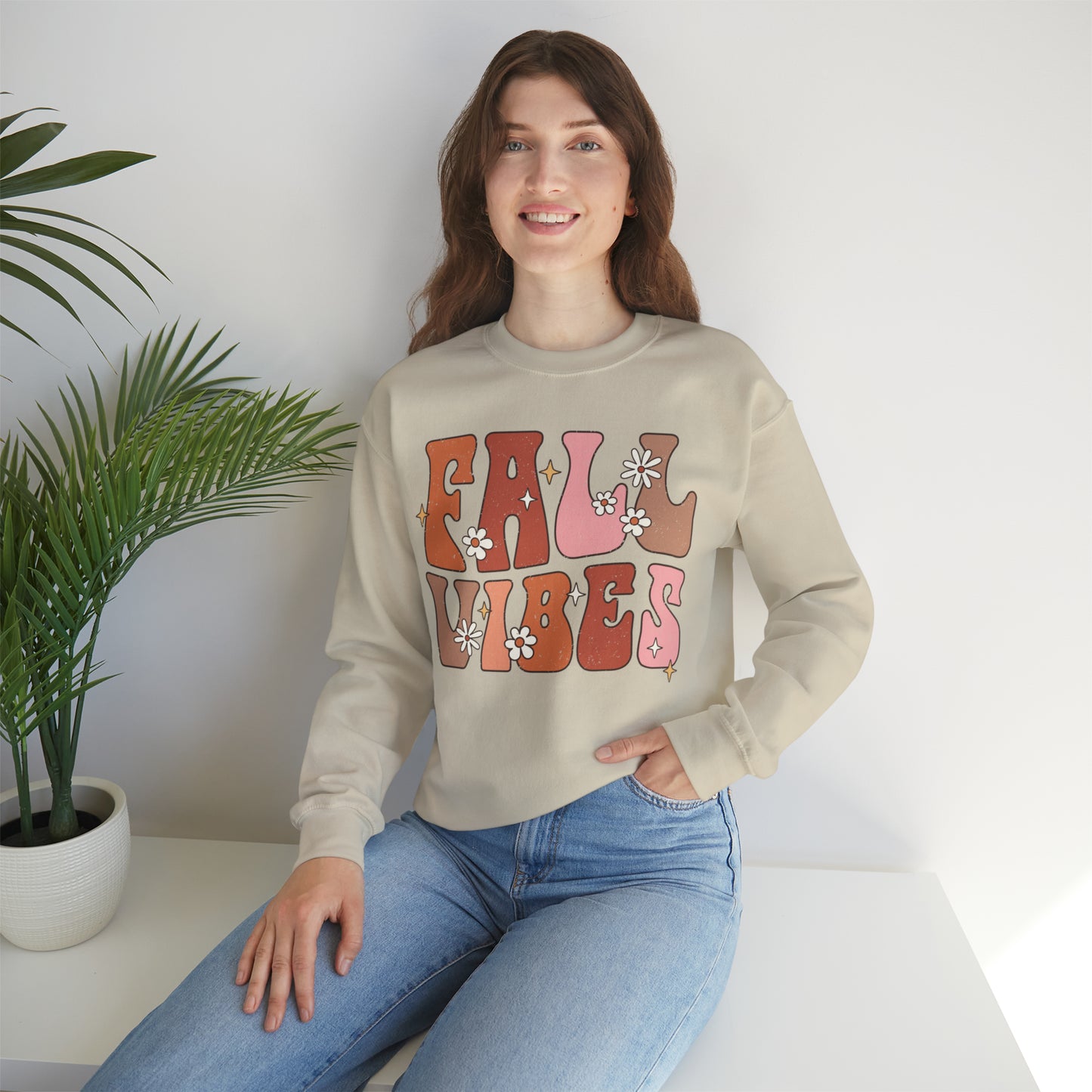 "Autumn Aura Extravaganza: 'Fall Vibes' Sweater for Cozy Seasonal Style"