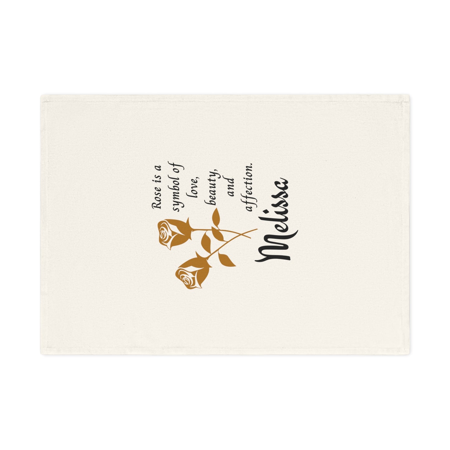 Personalized Rose Cotton Tea Towel - Ideal Gift for Kitchen Decor, Wedding, Housewarming, Birthday, Mother's Day, June Birthday Gift Idea