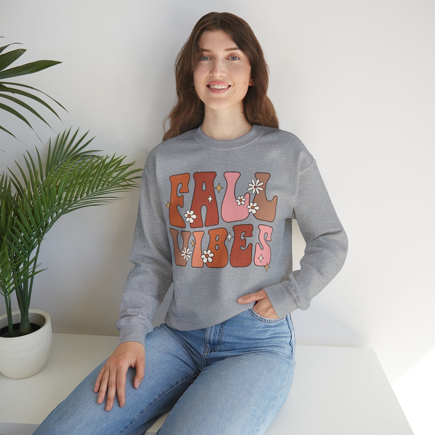 "Autumn Aura Extravaganza: 'Fall Vibes' Sweater for Cozy Seasonal Style"