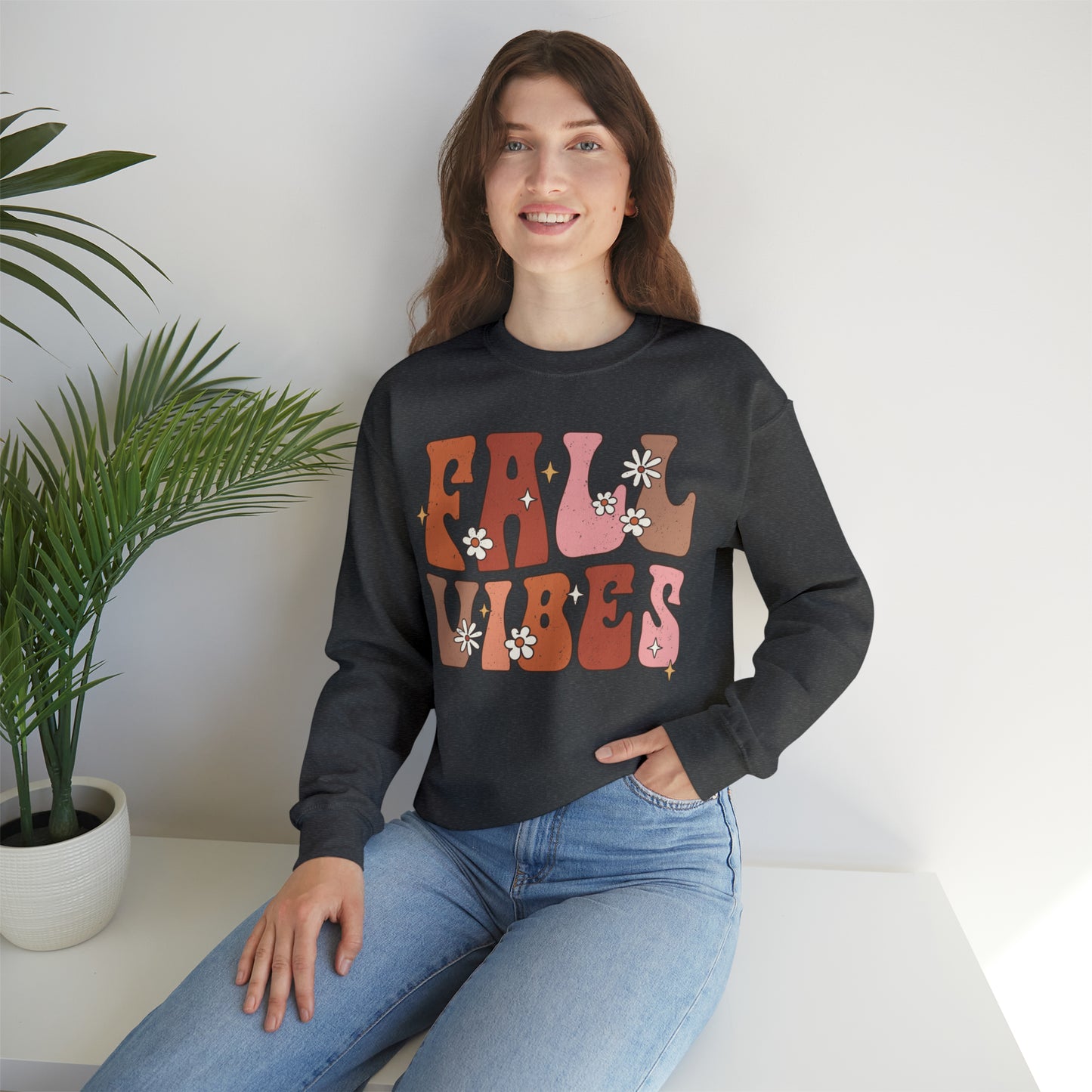 "Autumn Aura Extravaganza: 'Fall Vibes' Sweater for Cozy Seasonal Style"