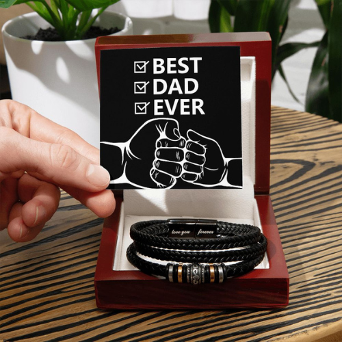 Best Dad Ever Love You Forever Bracelet