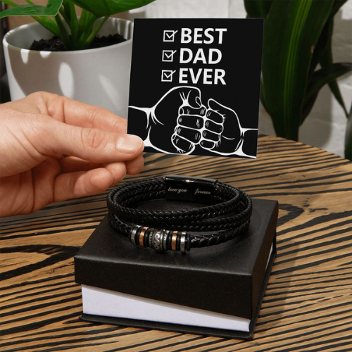 Best Dad Ever Love You Forever Bracelet