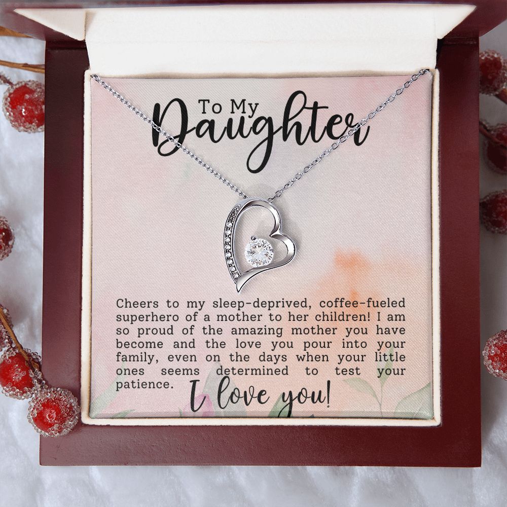 To My Daughter Superhero Mother Forever Love Necklace