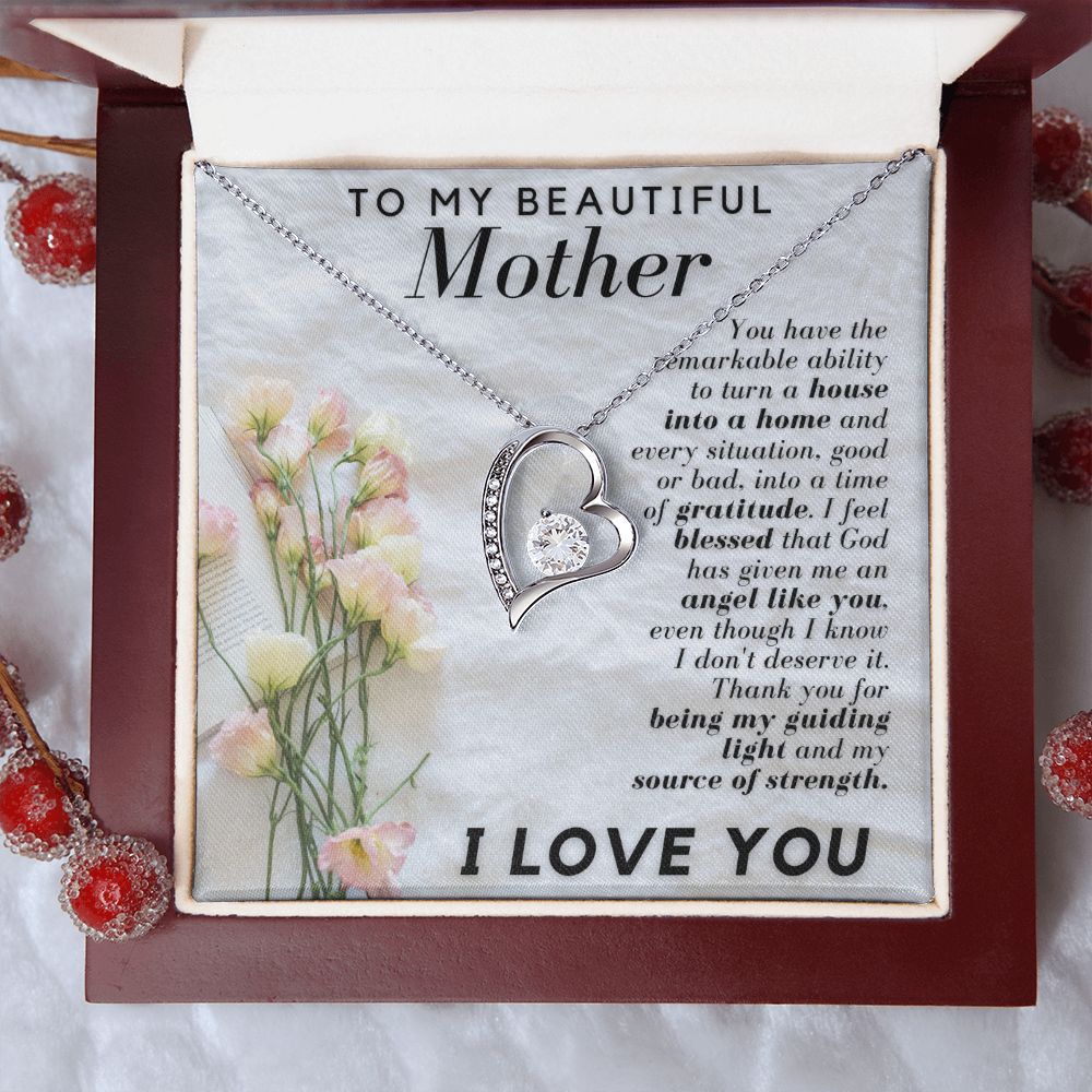 To My Beautiful Mother House Into A Home Forever Love Necklace