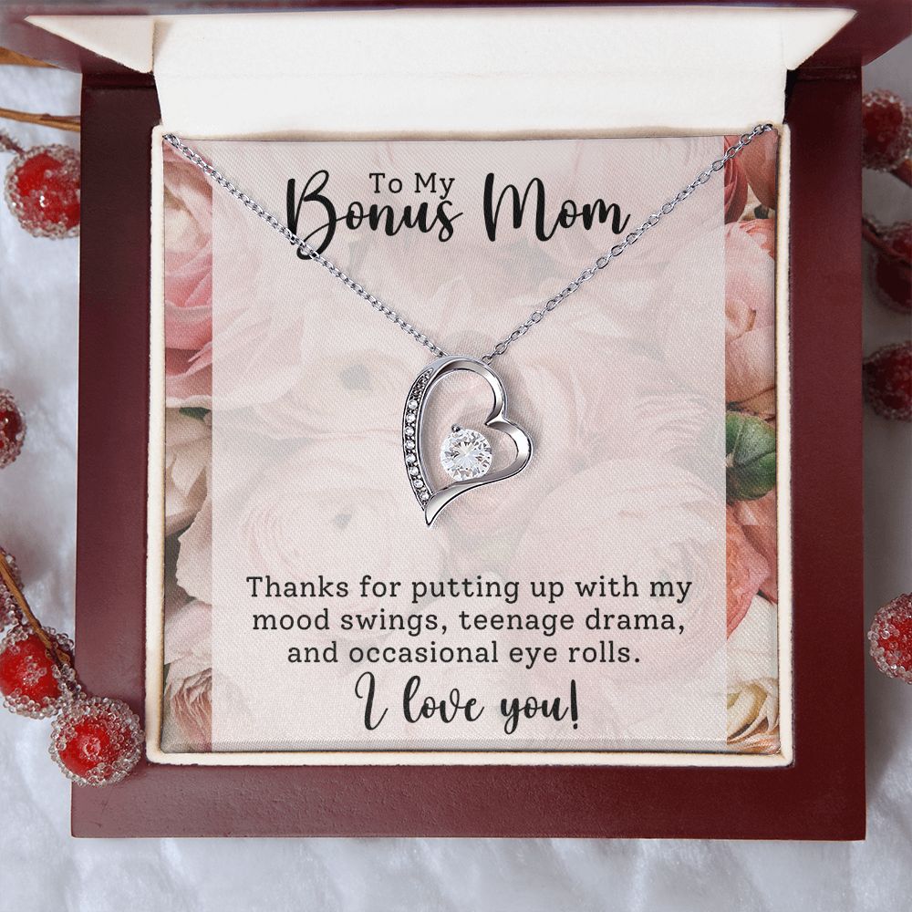 To My Bonus Mom Teenage Drama Forever Love Necklace