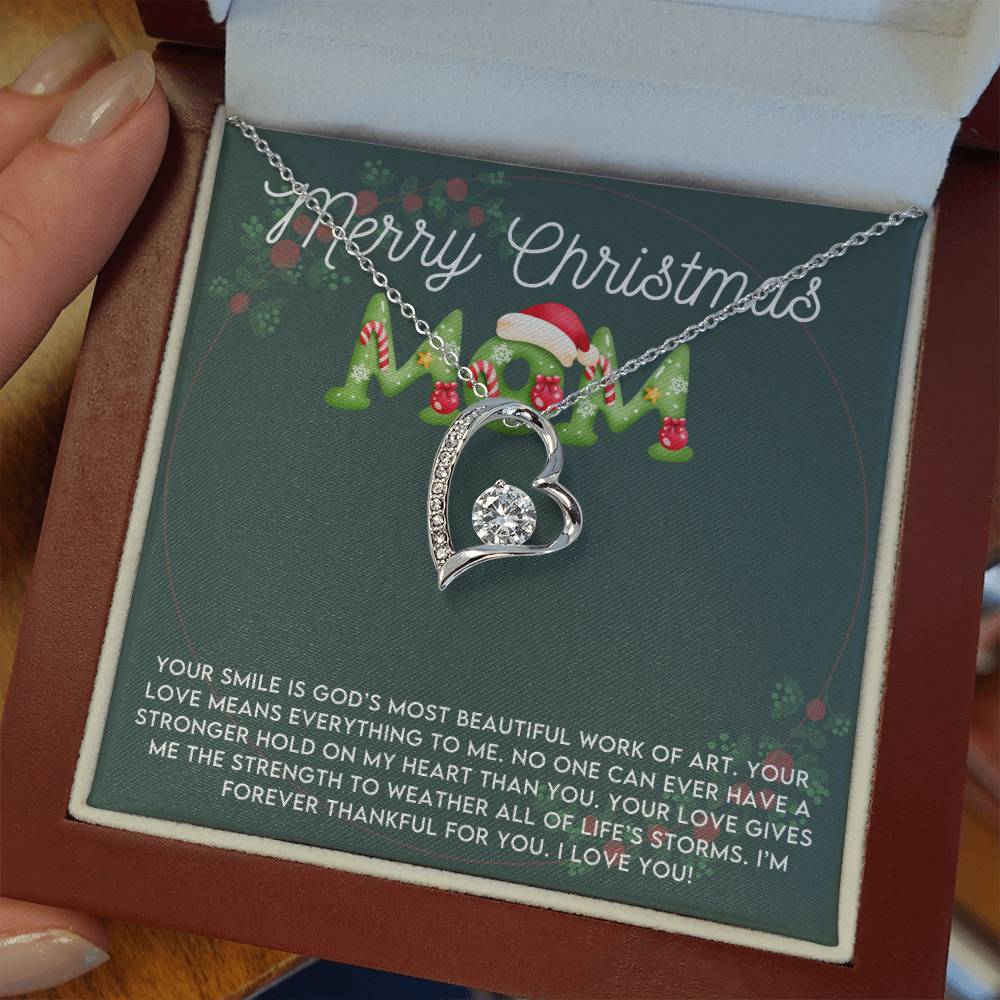 Merry Christmas to Mom - Loving Message and Necklace