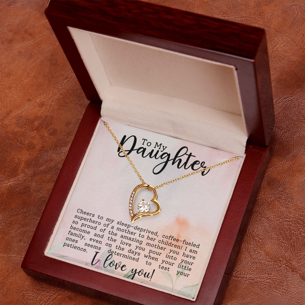 To My Daughter Superhero Mother Forever Love Necklace