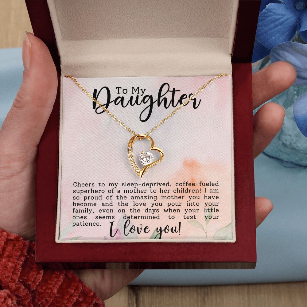 To My Daughter Superhero Mother Forever Love Necklace
