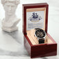 To My Wonderful Husband Men's Openwork Watch with Mahogany Box