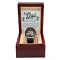Dad - Today I Celebrate You Men's Openwork Watch with Mahogany Box