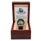 To My Wonderful Husband Men's Openwork Watch with Mahogany Box