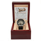 To Make A Dad God Used Men's Openwork Watch with Mahogany Box