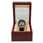 To My Husband The Strength of Our Family Men's Openwork Watch with Mahogany Box