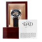 To My Dad Thank You Is Not Enough Men's Openwork Watch with Mahogany Box