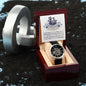 To My Wonderful Husband Men's Openwork Watch with Mahogany Box