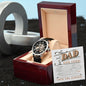 To Make A Dad God Used Men's Openwork Watch with Mahogany Box
