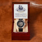 To My Wonderful Husband Men's Openwork Watch with Mahogany Box