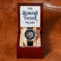 Husband And Father Everyone Dreams of Having Men's Openwork Watch with Mahogany Box