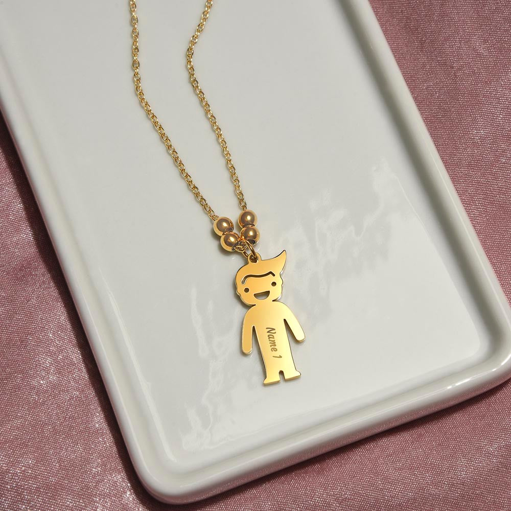 Mom - You Are The Heart of Our Family. Kids Charm Necklace