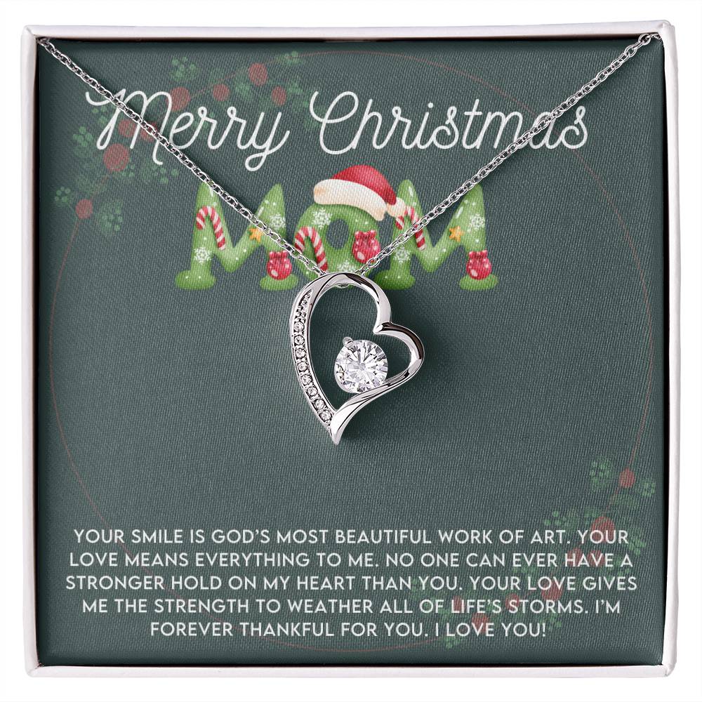 Merry Christmas to Mom - Loving Message and Necklace