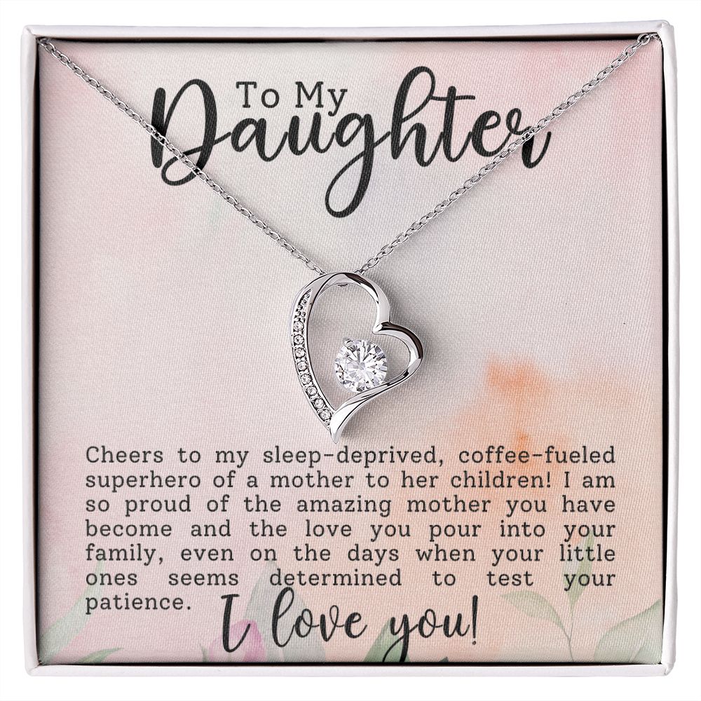 To My Daughter Superhero Mother Forever Love Necklace