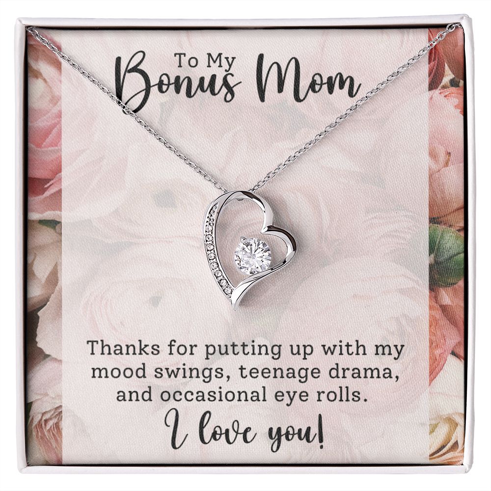 To My Bonus Mom Teenage Drama Forever Love Necklace