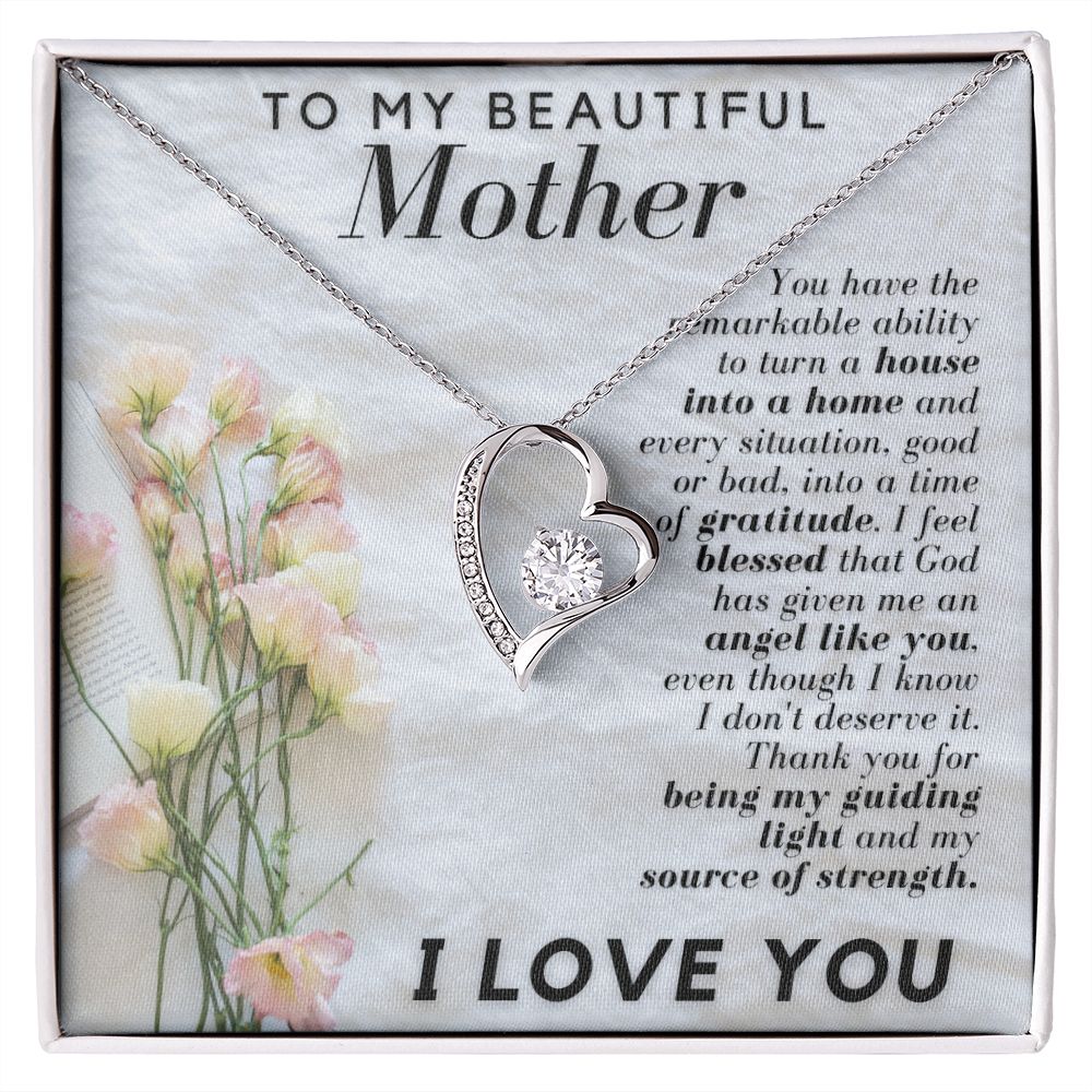 To My Beautiful Mother House Into A Home Forever Love Necklace