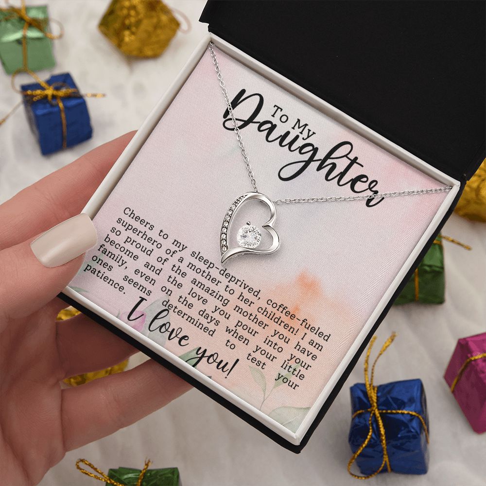 To My Daughter Superhero Mother Forever Love Necklace