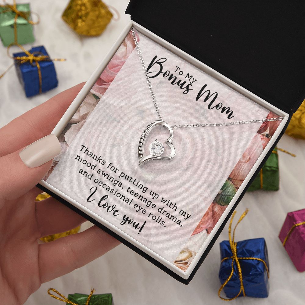 To My Bonus Mom Teenage Drama Forever Love Necklace