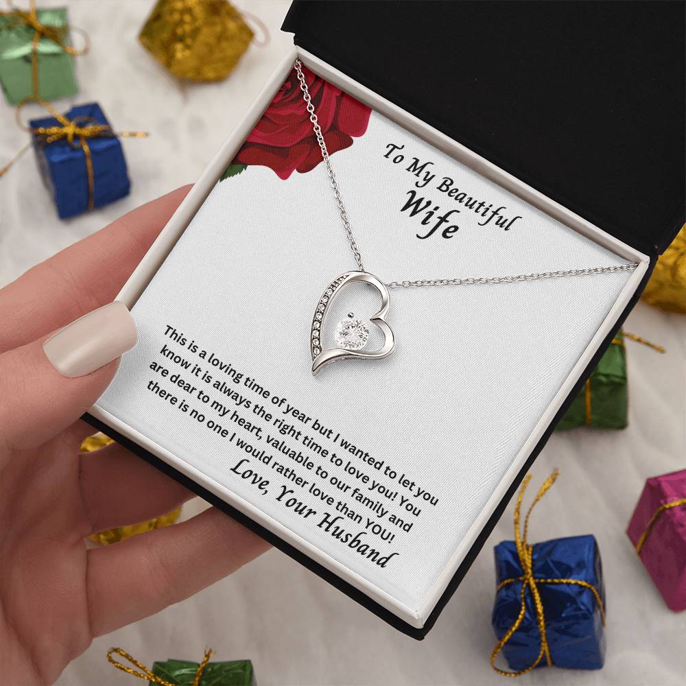 Wife - It Is Always The Right Time To Love You! - Forever Love Necklace