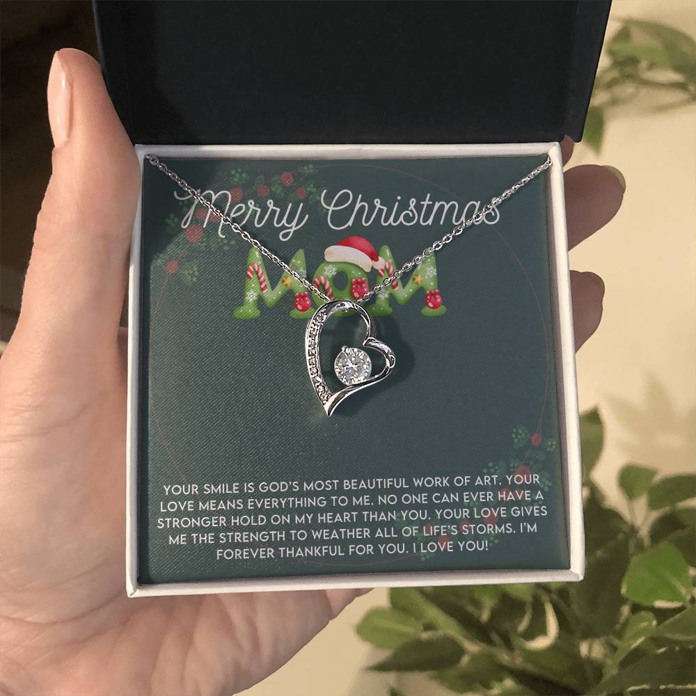 Merry Christmas to Mom - Loving Message and Necklace