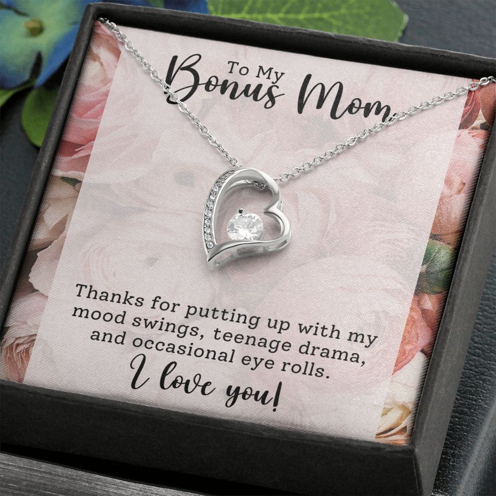 To My Bonus Mom Teenage Drama Forever Love Necklace