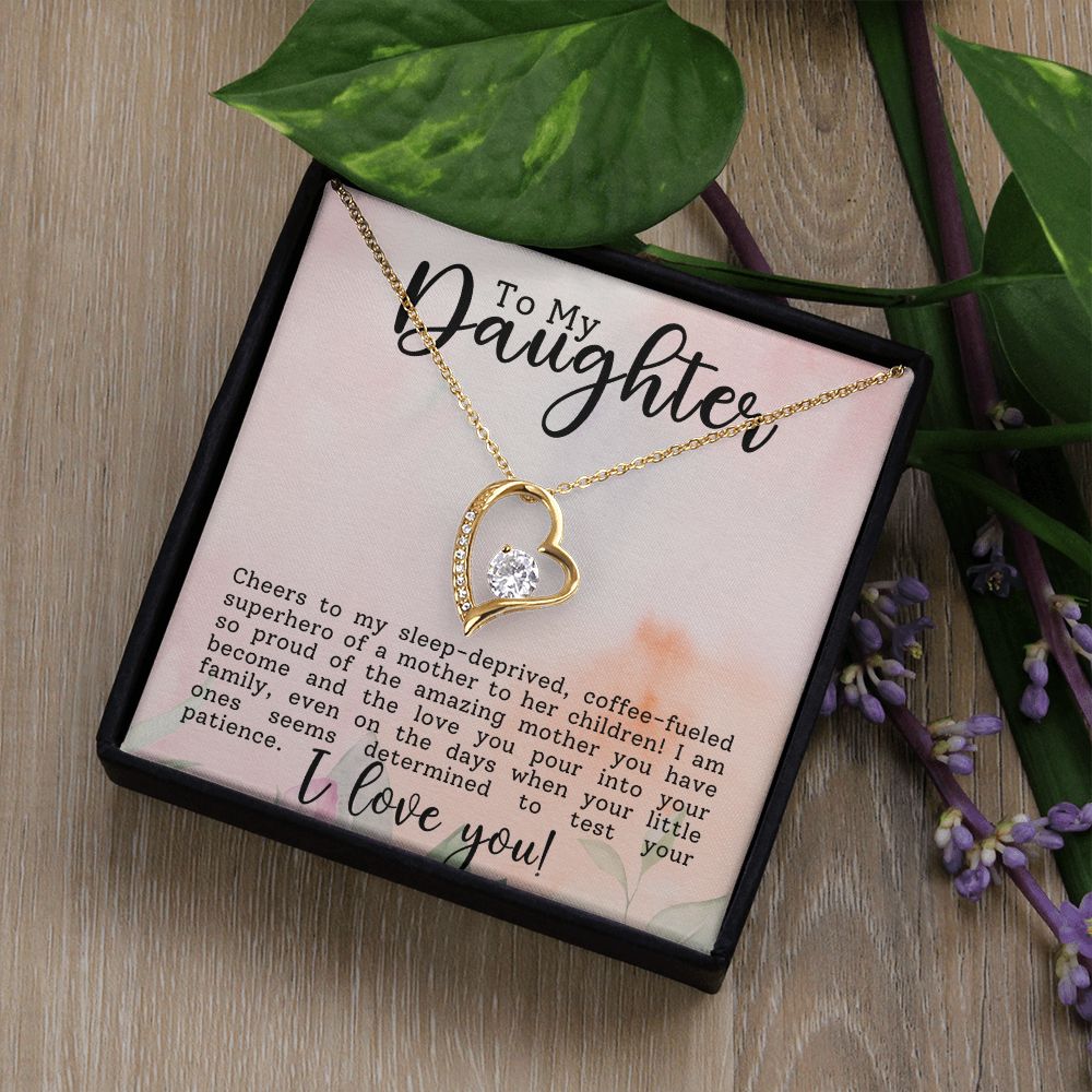 To My Daughter Superhero Mother Forever Love Necklace