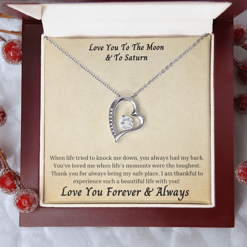 Love You To The Moon And To Saturn 008 Forever Love Necklace