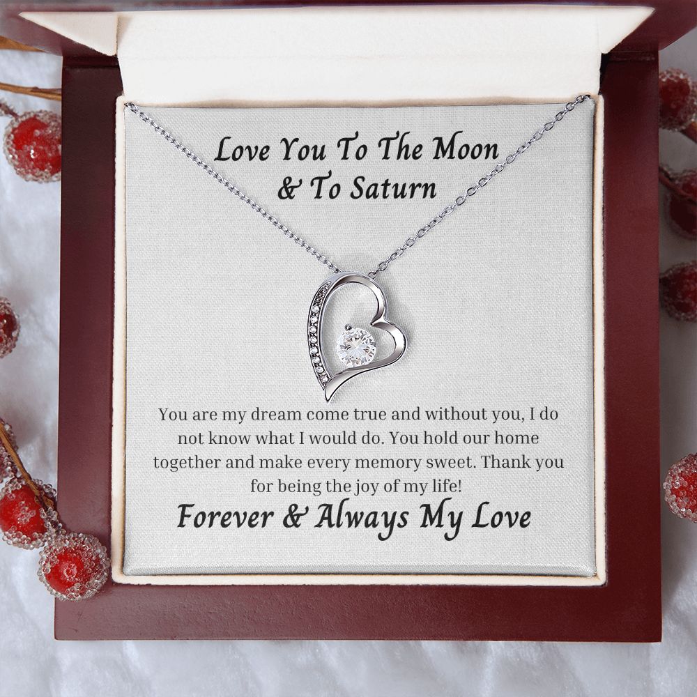 Love You To The Moon And To Saturn 005 Forever Love Necklace