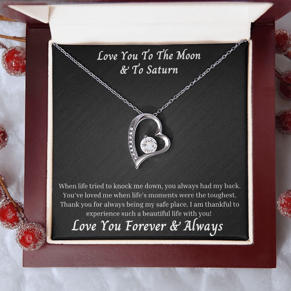 Love You To The Moon And To Saturn 009 Forever Love Necklace