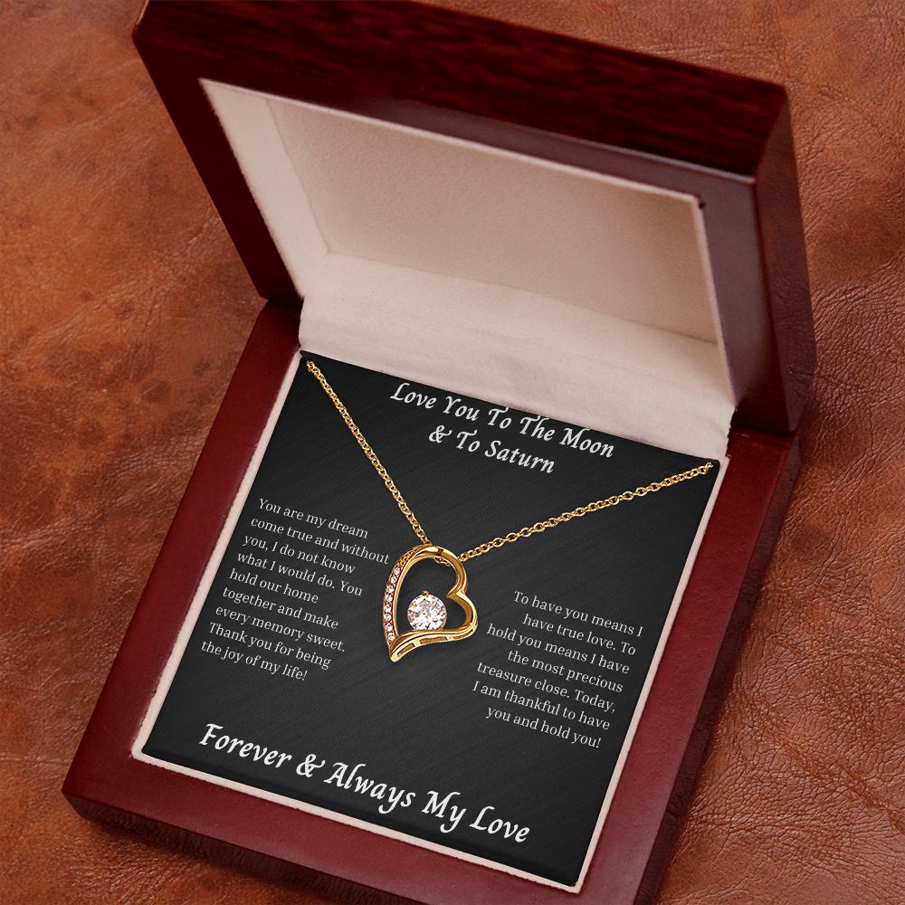 Love You To The Moon And To Saturn 011 Forever Love Necklace