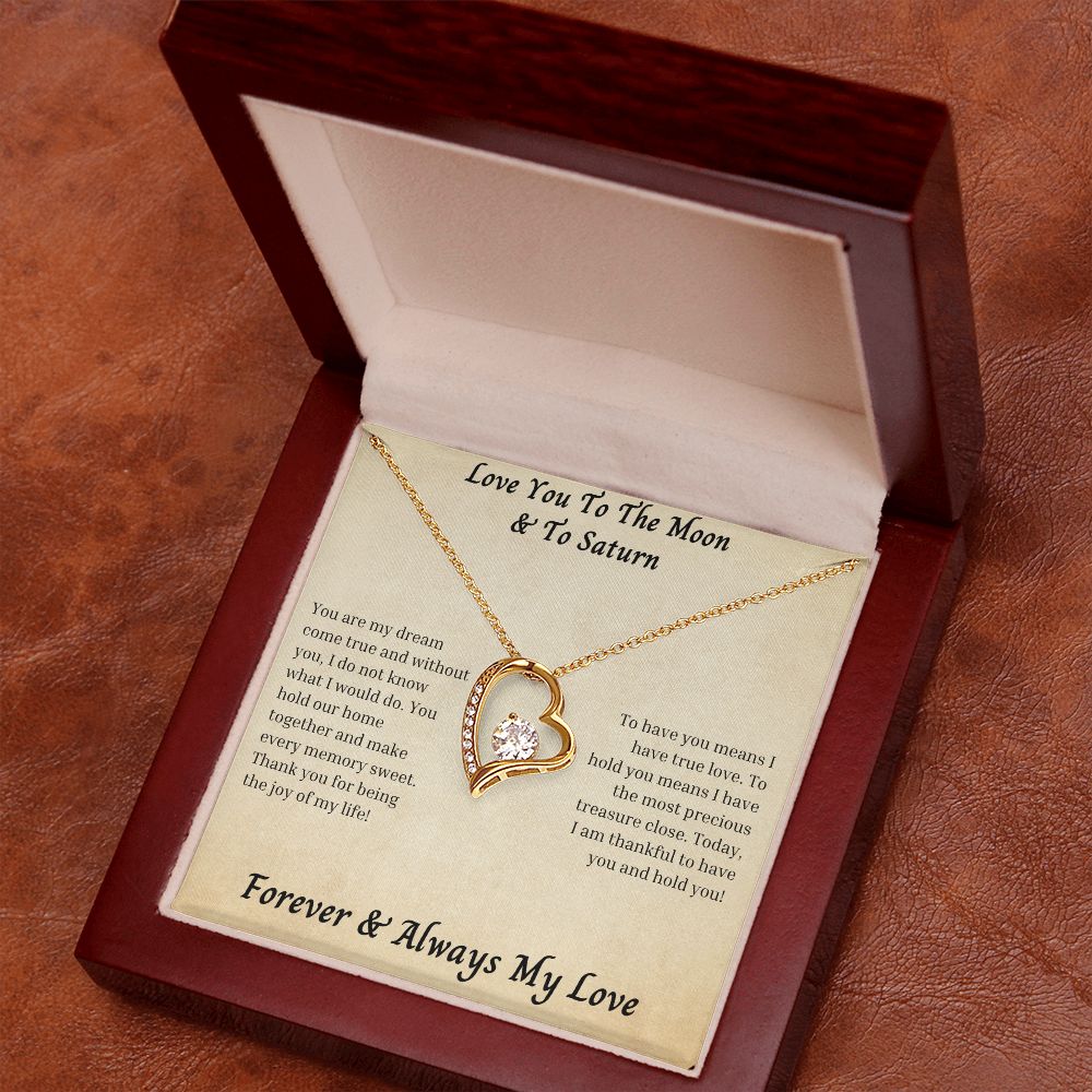 Love You To The Moon And To Saturn 007 Forever Love Necklace
