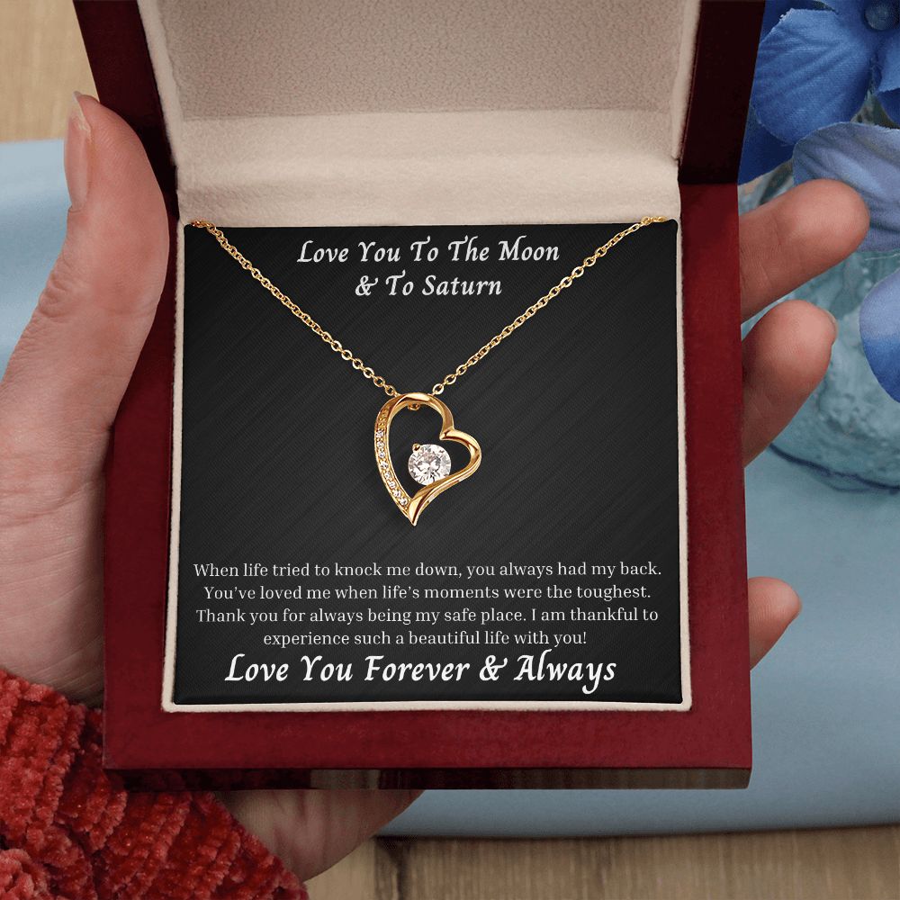 Love You To The Moon And To Saturn 009 Forever Love Necklace