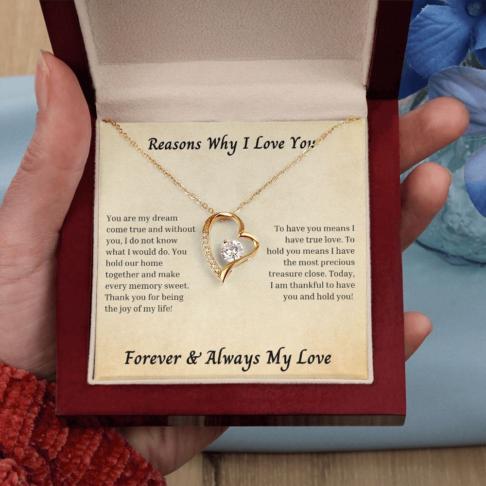 Reasons Why I Love You 007 Forever Love Necklace