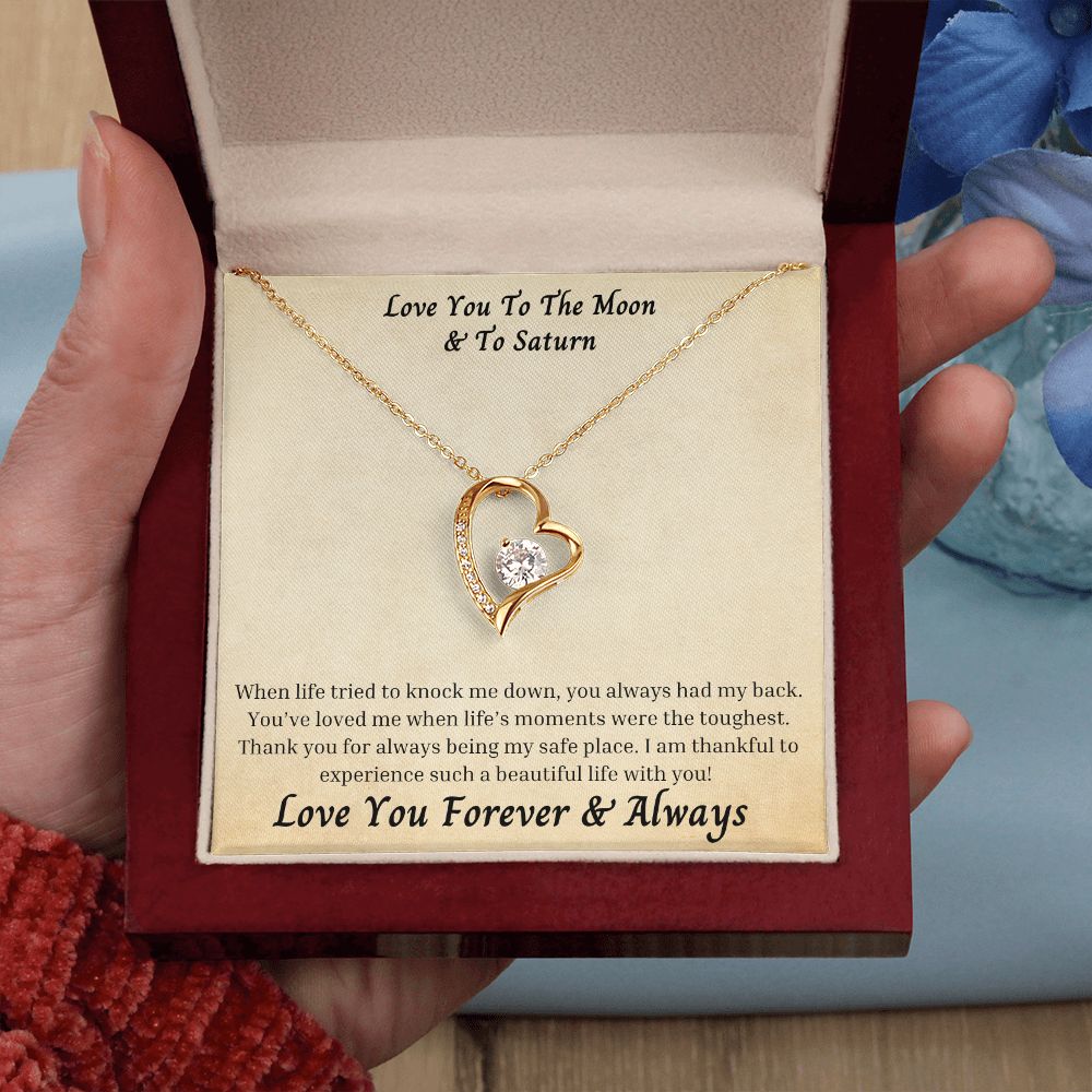 Love You To The Moon And To Saturn 008 Forever Love Necklace
