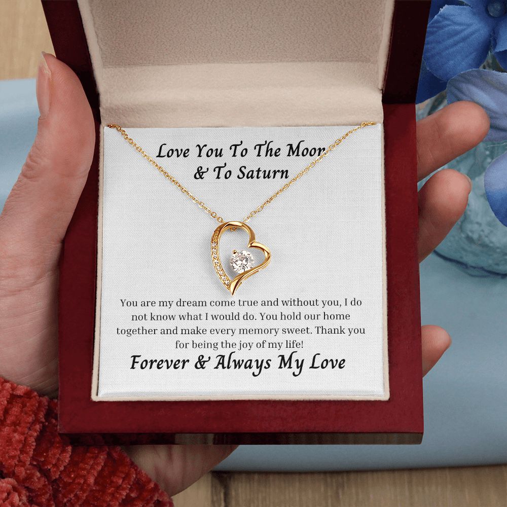 Love You To The Moon And To Saturn 005 Forever Love Necklace