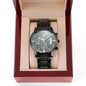 Dad - You're My Favorite Don't Tell Mom - Engraved Design Black Chronograph Watch
