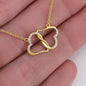 Solid 10K Gold Real Diamond Necklace, Everlasting Love Diamond Heart, Anniversary Gift For Wife, Birthday Gift For Wife