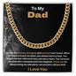 Dad - Bravest, Strongest, Smartest Man I Know - Cuban Link Gift