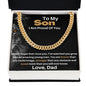 Son From Dad- Never Forget That I Love You - Cuban Link Chain