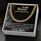 Son From Mom - Braver Stronger Loved - Cuban Link Chain