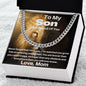 Son - You Are Braver Stronger, From Mom - Cuban Link