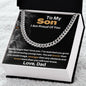 Son From Dad- Never Forget That I Love You - Cuban Link Chain